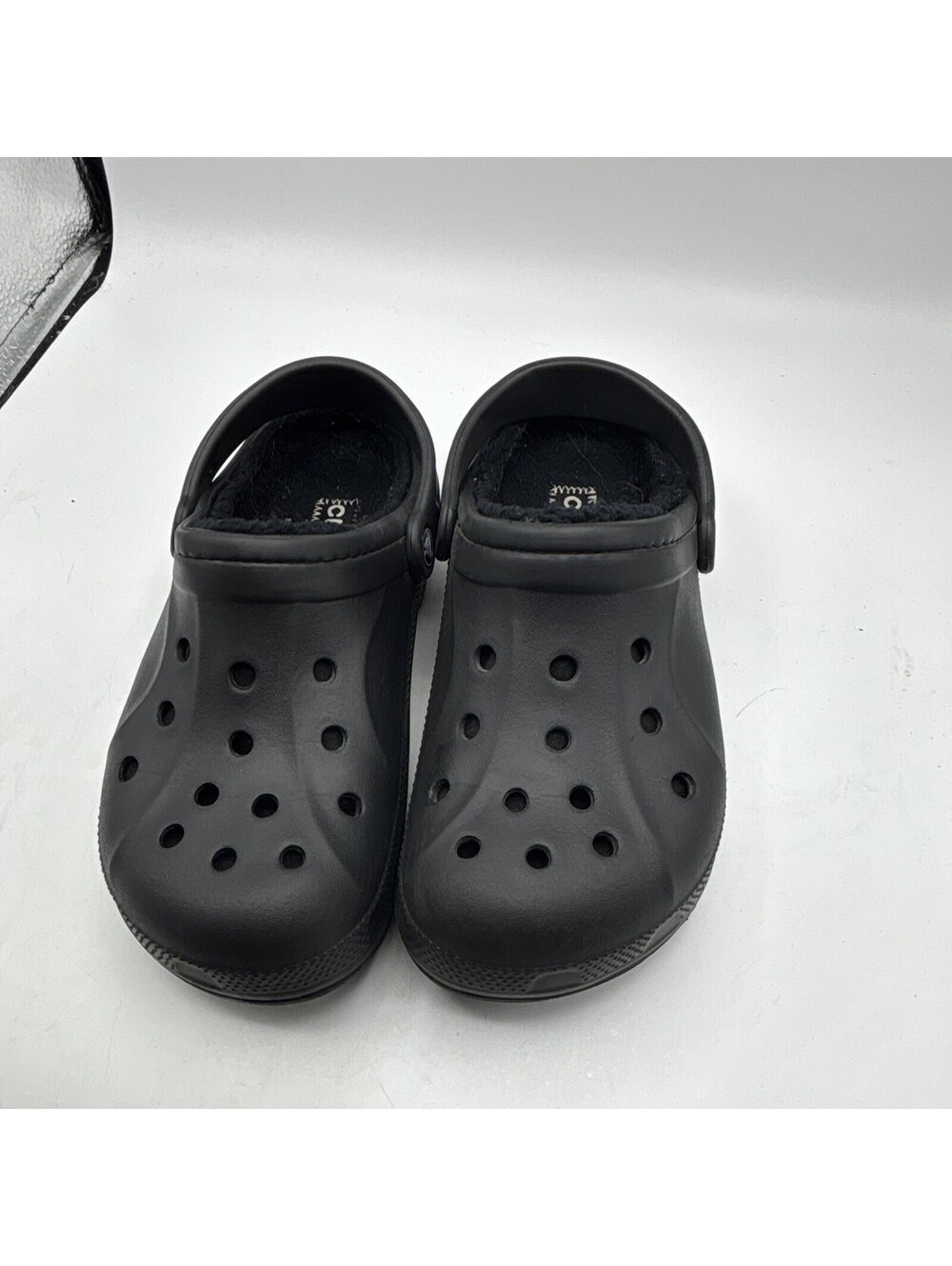 Crocs Classic Lined Clog Unisex Men’s 6 women’s 8 Black Slip On Casual Shoes - Picture 2 of 9
